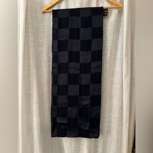 Fendi Elegant Navy Silk Scarf